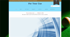 Desktop Screenshot of foryourcue.com